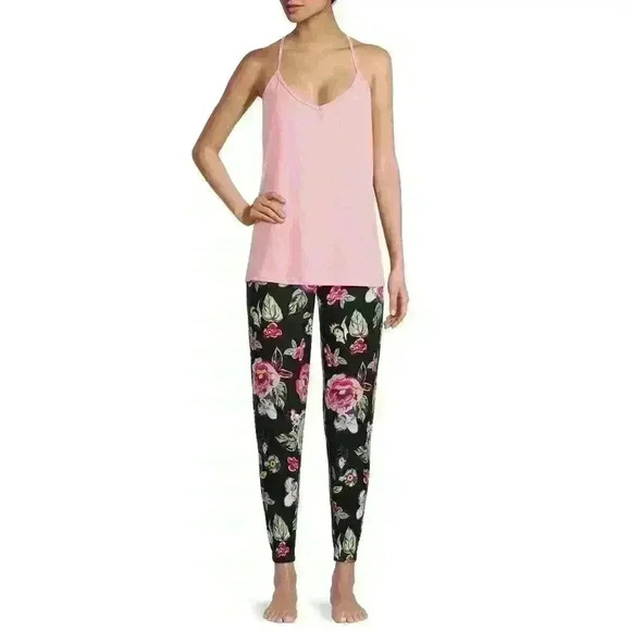 Disney Villains Womens Sleep Jogger with Pockets Super Soft & Comfy Black Floral - Picture 4 of 10